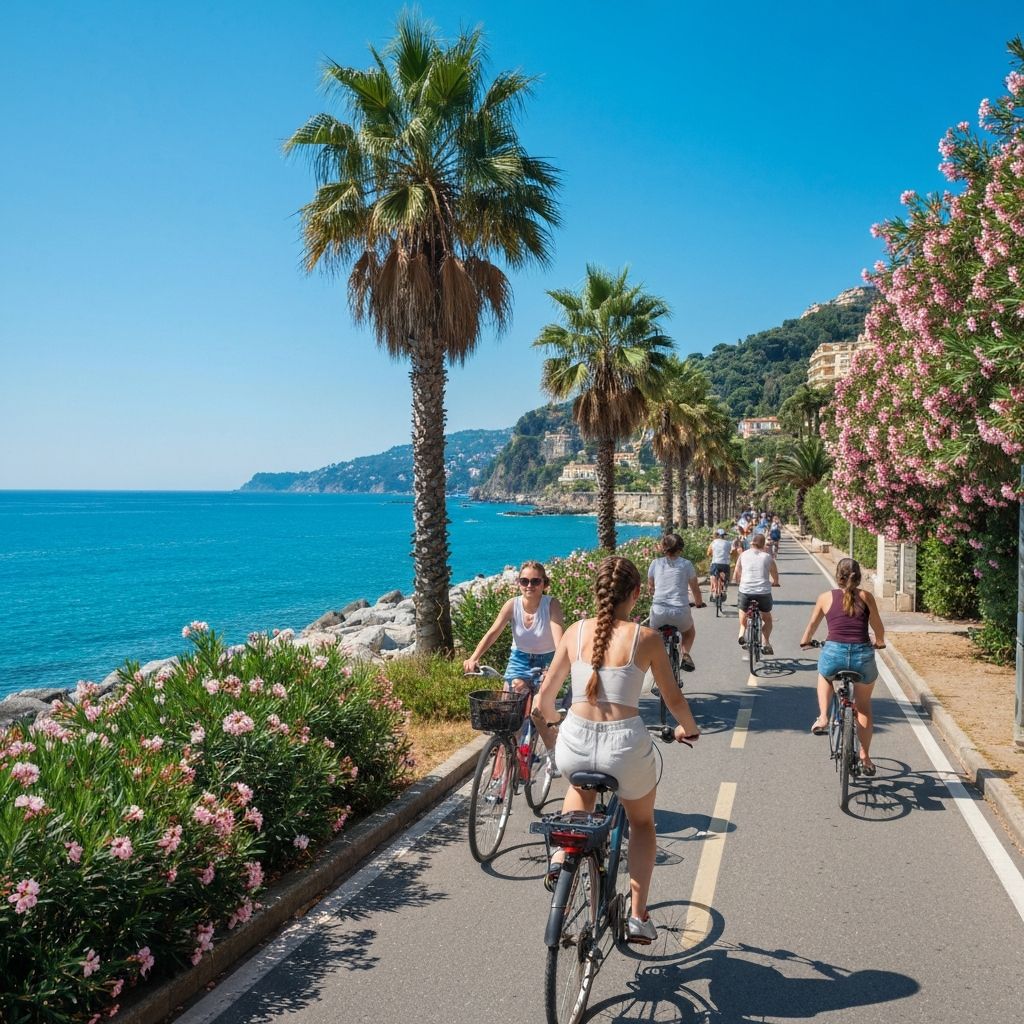 Pista ciclabile della Riviera dei Fiori - vicino a Villa Piera Diano Marina
